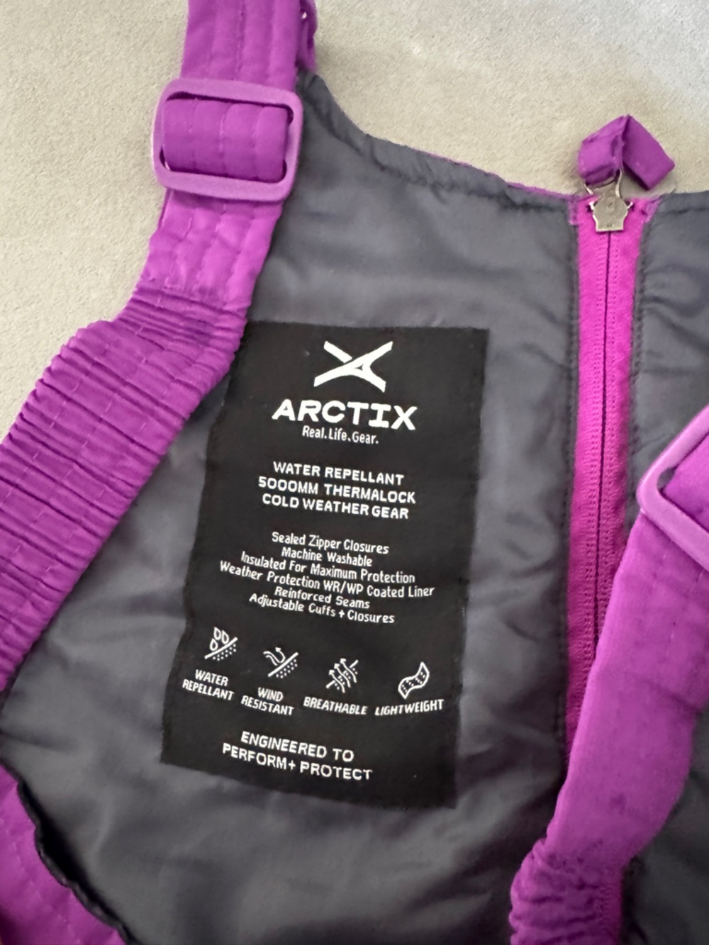 Arctix Women's Purple Insulated Bib Snow Overalls ( M) - Picture 12 of 15